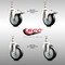Service Caster 4 Inch 316SS Black Polyurethane 12mm Threaded Stem Caster Lock Brake, 2PK SS316TSTTL20S414-PPUB-BLK-M1215-2-S2 - alternate 5